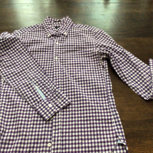 J. Crew Other - J. Crew Purple and white checked men’s shirt. Size extra small. Excellent condit